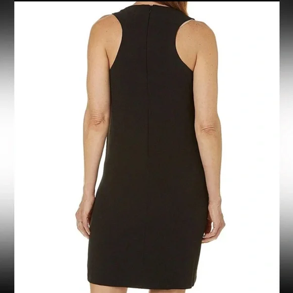 London Times Dress Black with White Accents V Neckline Work Dress Size 12P - Picture 2 of 9